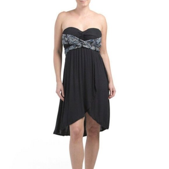 FREE PEOPLE Smoked Bare Knit Black Dress Size: S NWT - Picture 3 of 3